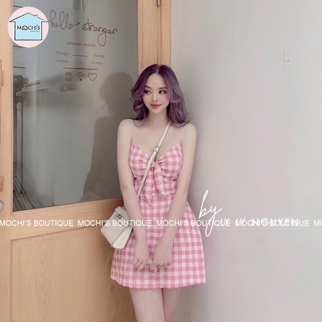 Váy đầm 2 dây caro chân váy chữ A tôn dáng tôn da,  mẫu váy hè nữ đi biển đi chơi đều đẹp- M066 | BigBuy360 - bigbuy360.vn