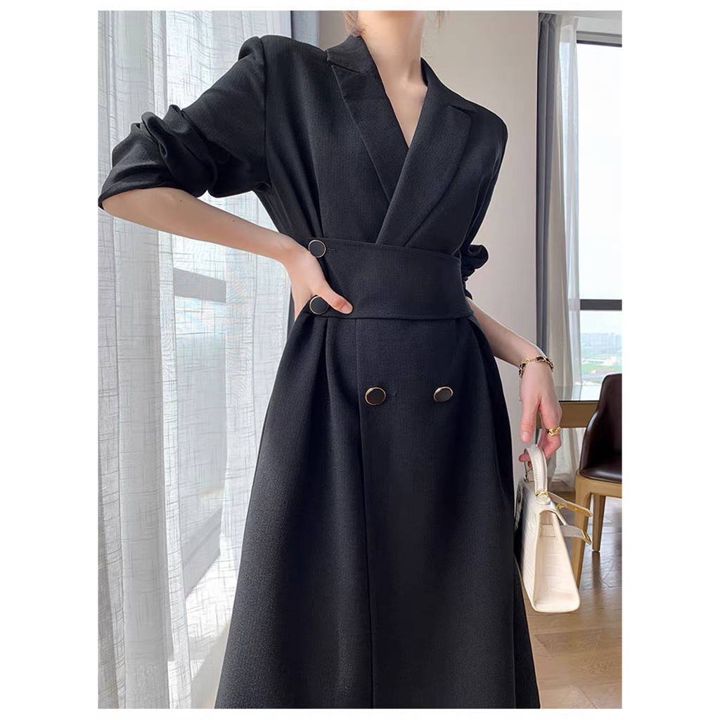 Váy Vest đai eo cúc viền,mẫu thiết kế mới nhất hiện nay,dành riêng chị e văn phòng sang chảnh | BigBuy360 - bigbuy360.vn