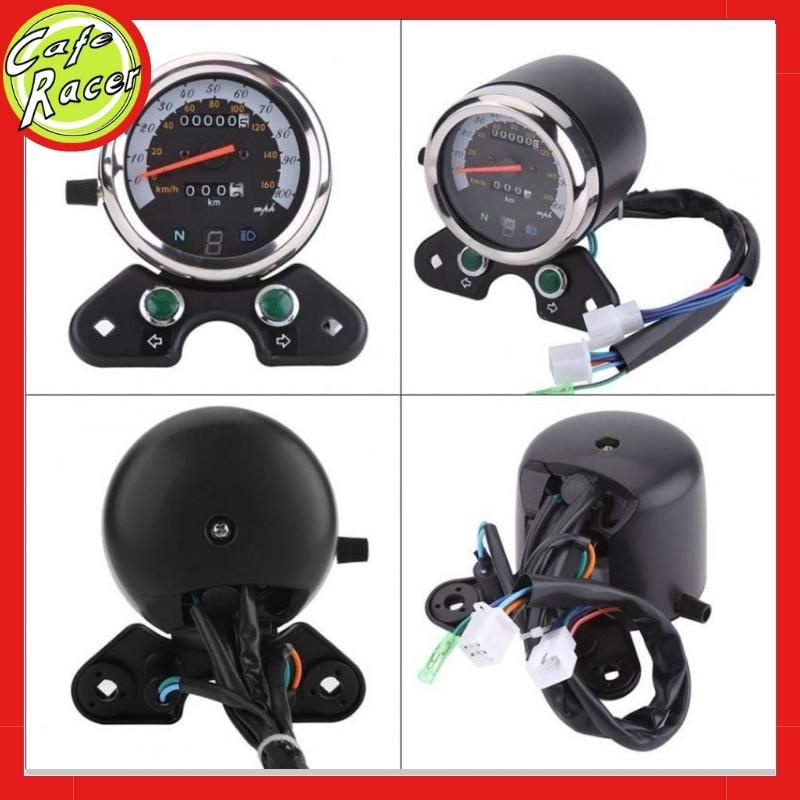 Đồng hồ đo km cao cấp loại lớn có báo số dành cho xe độ CAFE RACER và các dòng xe PKL
