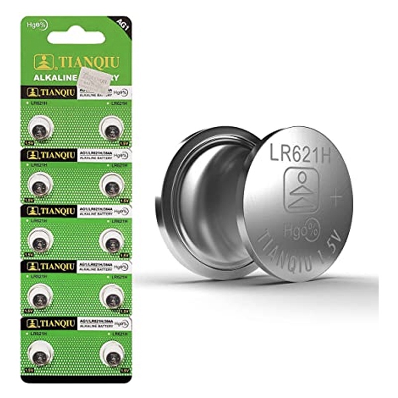 1 vỉ 10 viên - Pin nhỏ đầu đũa AG1 LR621H 364A SG1 SR60 LR60 LR621 SR621 Tianqiu 1.55V