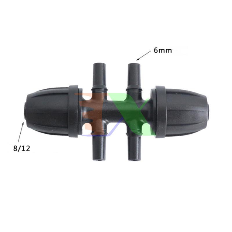 Chia 6 cho ống Φ811 912 mm ra 6 THAP812.4.6 Có đai siết, Thập PE, LDPE, HDPE, PVC 8/11 9/12 ra 4 đầu trơn 6