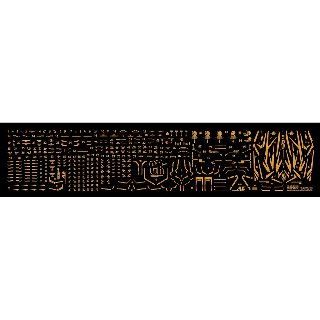 Decal kim loại - RG Banshee (Gold)