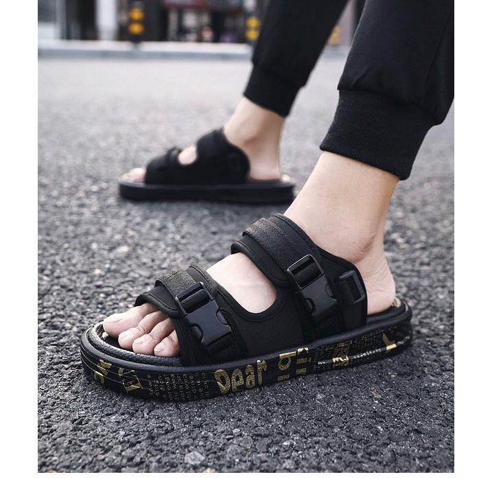 Giầy Sandal Nam Nữ Đế Chữ - quai hậu nam nữ học sinh quai ngang Đế Chữ Mẫu Mới 2021