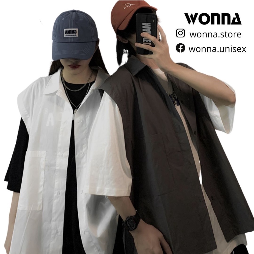 ÁO GI LÊ GILE NAM NỮ UNISEX TRẮNG XÁM ÁO KHOÁC KHÔNG TAY CÓ NÚT TRƠN ĐƠN GIẢN COTTON COM LÊ GI LÊ GILE CỔ THUYỀN