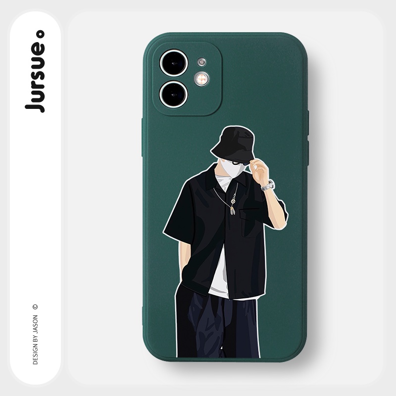 Ốp lưng JURSUE mềm hoạt hình cặp đôi dễ thương đẹp Cho iPhone 14 13 12 11 Pro Max SE 2020 X XR XS 8 7 ip 6S 6 Plus Y2210