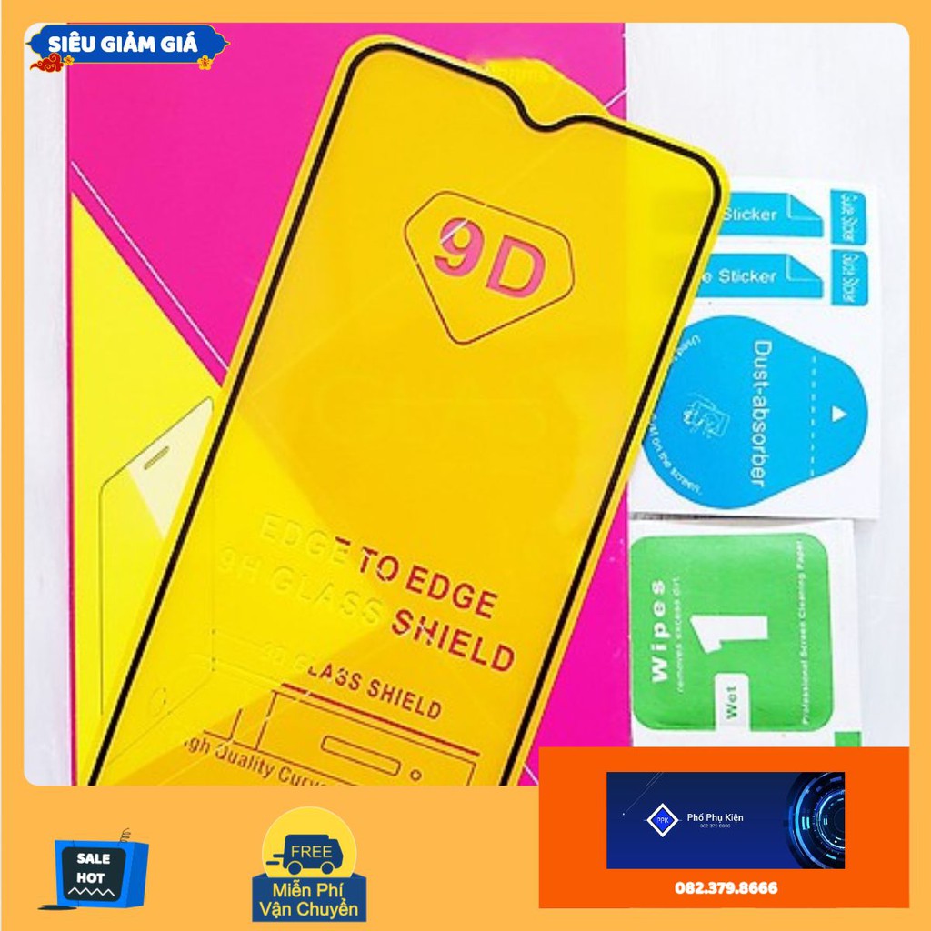 Kính Cường Lực 9D full màn OPPO F9, f11 pro, f7 youth, f5 youth, a3s, a5, a5s, a7, a12,f15