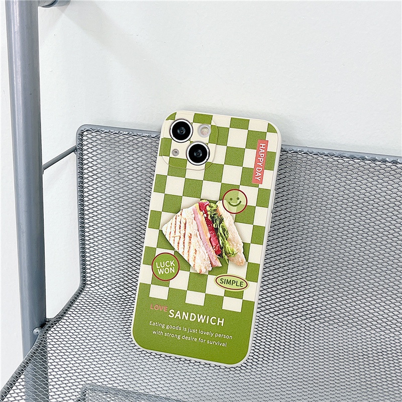Ốp lưng iphone Ốp Điện Thoại Họa Tiết Bánh Sandwich Cho iPhone 13Promax 6splus/7/7plus/8/8plus/x/xr/14pro/11/12/13/pro/max/plus/promax Dinuo case