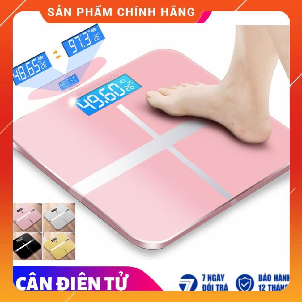 Cân Điện Tử Sức Khỏe Hình Chữ Thâp Dùng Pin, Cân Điện Tử Gia Đình Màn Hình LED Chính Xác