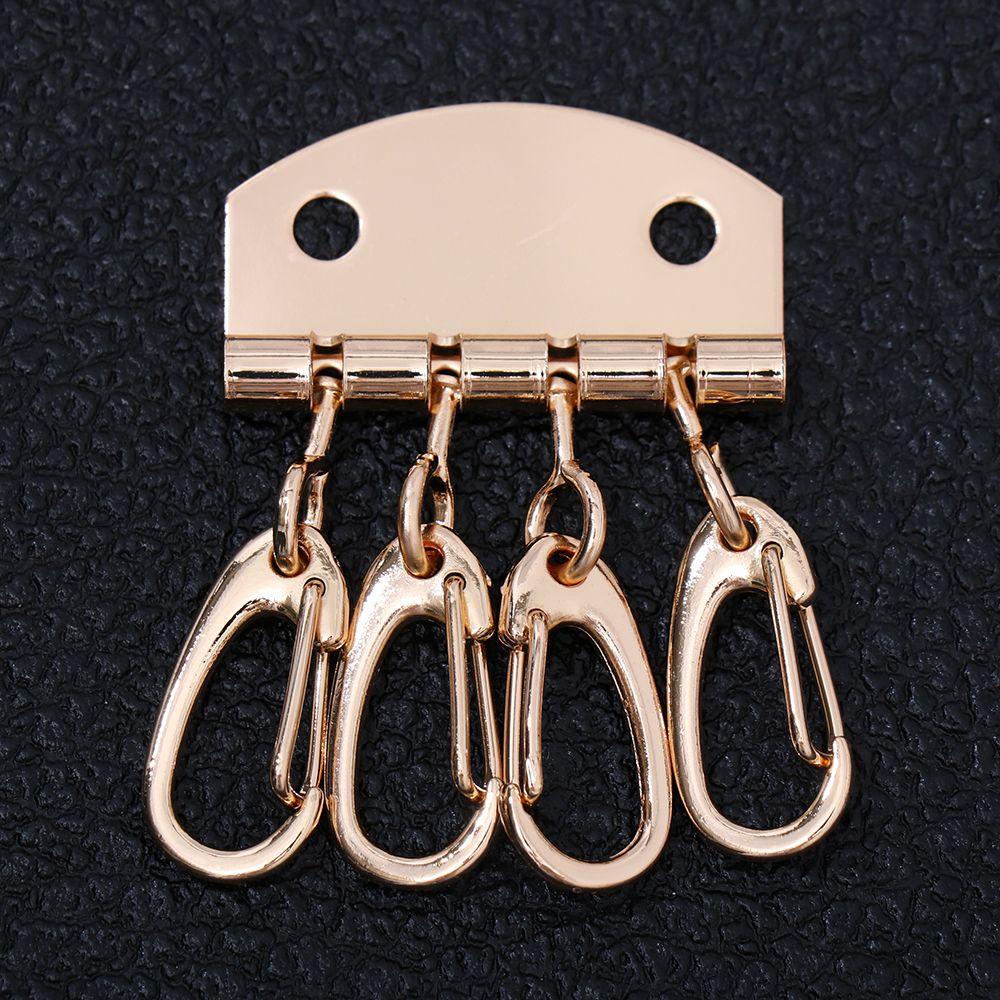Set 4 Móc Khóa Kim Loại Phối Da Thời Trang