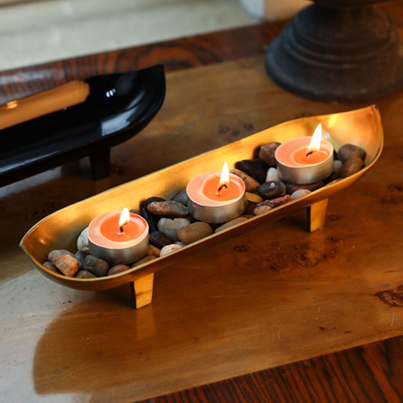 Giá Đỡ Nến Hình Nón Bằng Kim Loại Phong Cách Bắc Âu