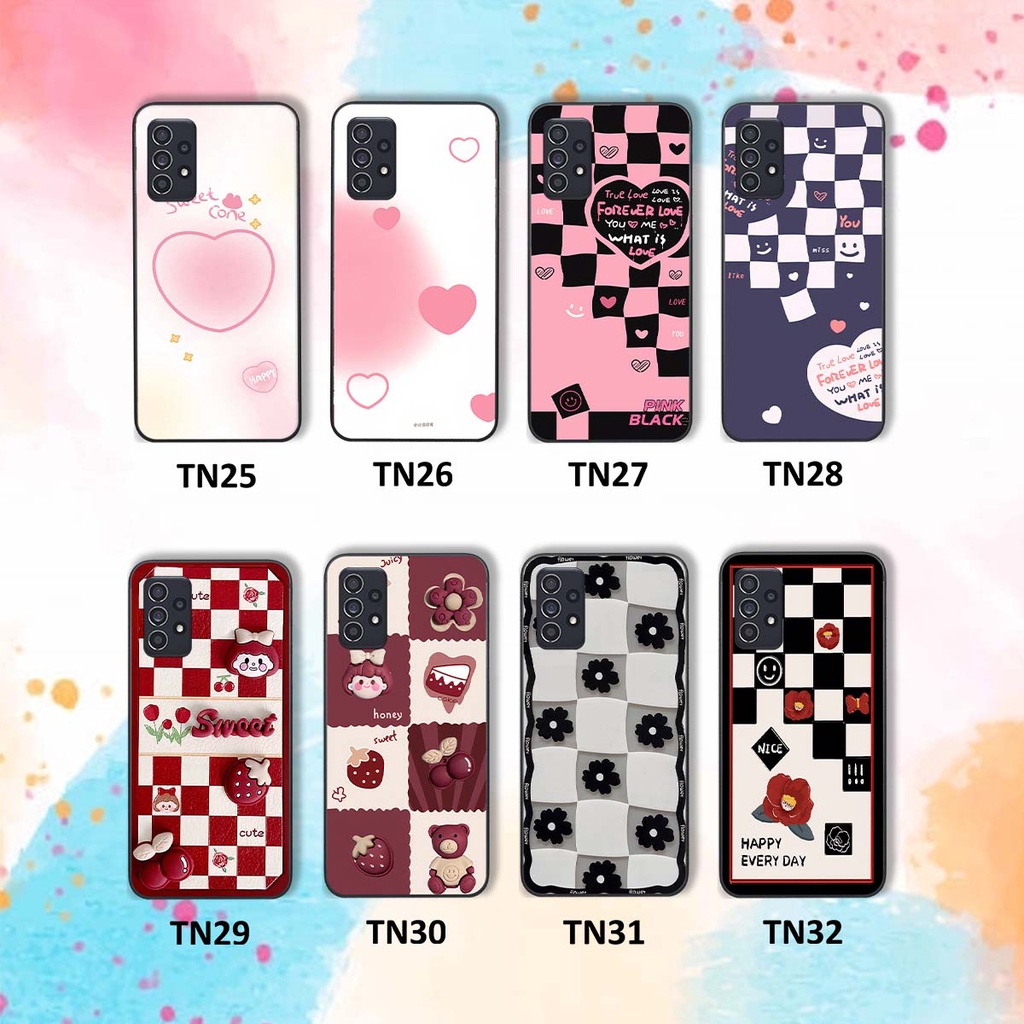 Ốp Samsung A32 / A52 / A72 in hình trái tim, caro kẹo ngọt đầy cá tính siêu đẹp siêu chất