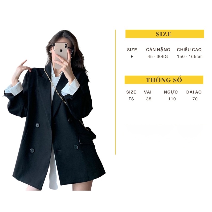 Áo Blazer nữ 2 lớp - Áo Vest khoác ngoài 𝐒𝐓𝐘𝐋𝐄 𝐔𝐋𝐙𝐙𝐀𝐍𝐆 Hàn Quốc 4 cúc, túi nắp siêu Xinh | SchoolF