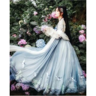 Hán phục Tiêu diêu THÊU. Hanfuc chim hạc. Nhiều kiểu. Đồ cổ trang( order)