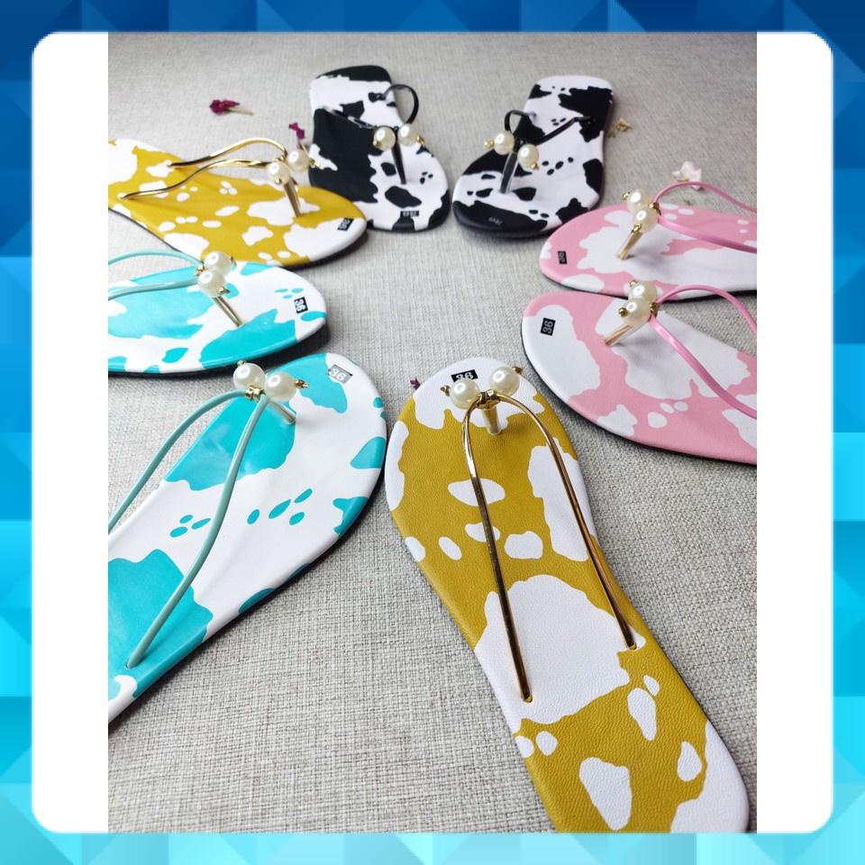 Dép Kẹp Tông Nữ Chống Trơn Trượt Đi Biển Đi Chơi Mang Trong Nhà Đính Hạt Châu Cực