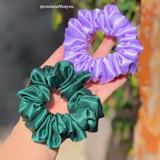 Buộc Tóc Scrunchies Lụa Mềm Mịn Nhiều Màu 3 Size