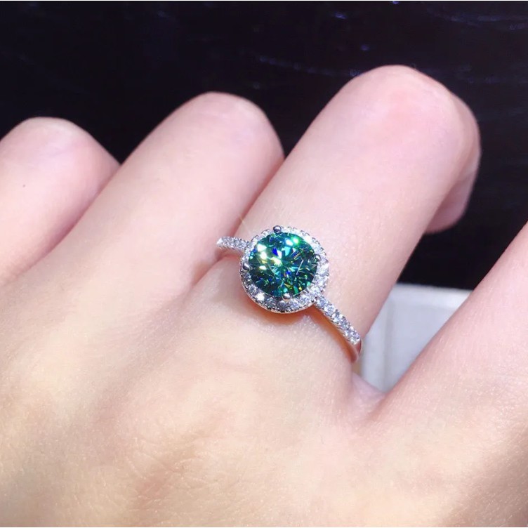 Bộ Dây Chuyền + Bông Tai + Nhẫn + Vòng Tay Mạ Bạc 925 Đính Đá Xanh Lá Nhạt Phong Cách Cổ Điển