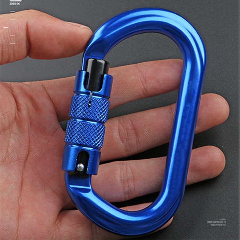 Móc Khóa Carabiner Hình Chữ O An Toàn 25KN Dành Cho Leo Núi