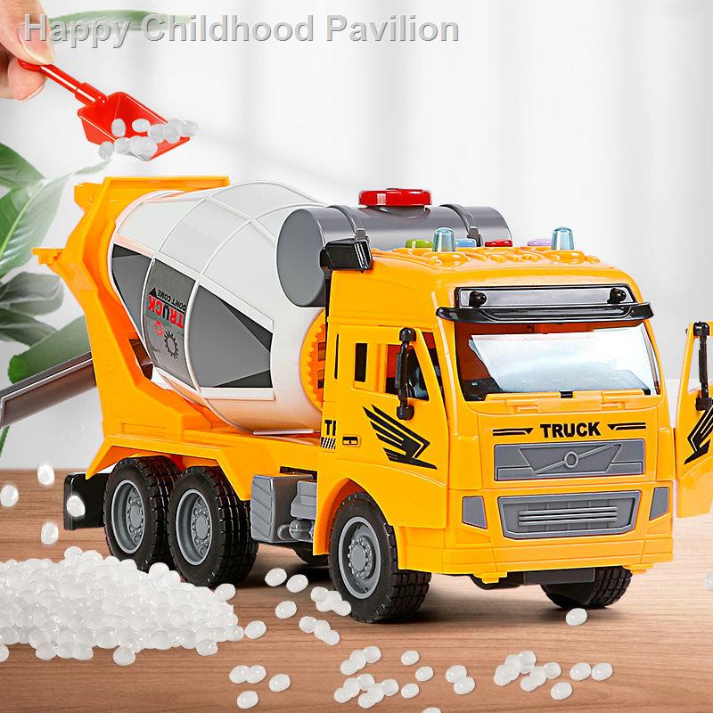 ☌✘✔Xe kỹ thuật bê tông trẻ em, xe bồn chở xi măng, mô hình xe trộn ô tô, bé trai đồ chơi 3 tuổi 4 quá khổ