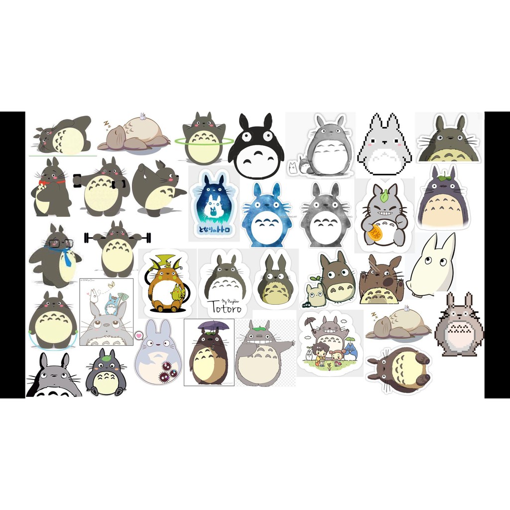 STICKER TOTORO  dán Vali, xe, barber shop, Mũ bảo hiểm , macbook, đàn, tường... Nhập mã GIẢM GIÁ khi mua từ 3 set