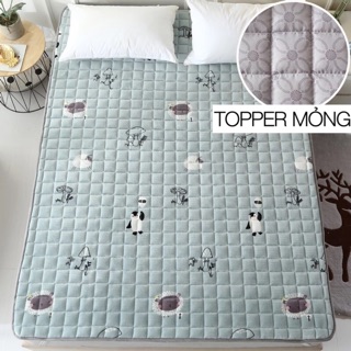 [Ảnh Video Thật] Nệm Topper Mỏng Siêu Nhiều Mẫu Chim Thú Hoa Lá