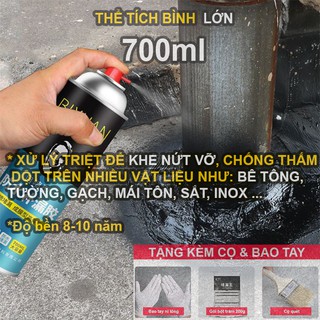 700ml - Bình xịt chống thấm chống dột Bixuan, sơn chống thấm trần nhà,sơn chống thấm sàn nhà,chống thấm tường,chong tham
