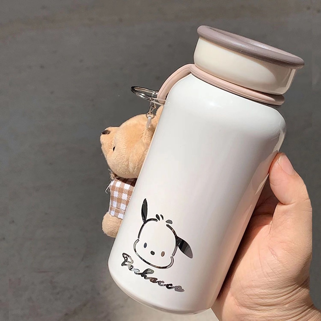 Bình Nước Giữ Nhiệt Bằng Thép Không Gỉ In Hình Chú Chó Pacha Dễ Thương Phong Cách Hàn Quốc