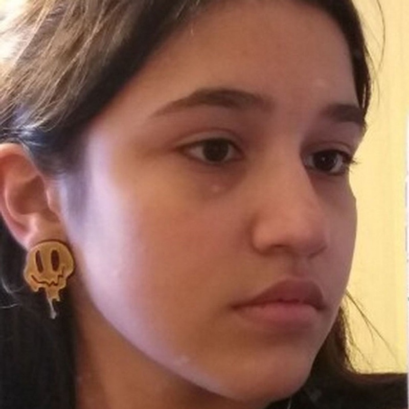 Bông Tai Hình Mặt Cười Phong Cách Gothic Thời Trang Cho Nữ