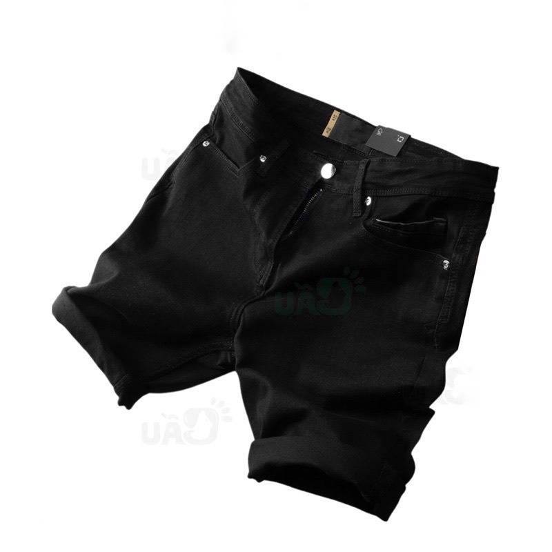 Quần Short Jean Nam Đẹp Chất Bò Co Giãn Cao Cấp, Quần JEAN nam trơn Mẫu Mới Phong Cách Hàn Quốc T02