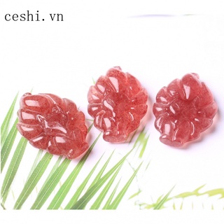Natural strawberry crystal pendant