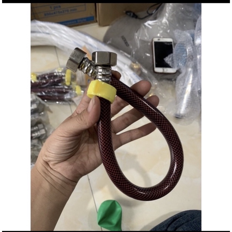 Dây cấp nước 40cm-60cm cao cấp chịu nhiệt độ lắp bình nóng lạnh , bệt chậu , vòi rửa bát bọc nhựa siêu bền