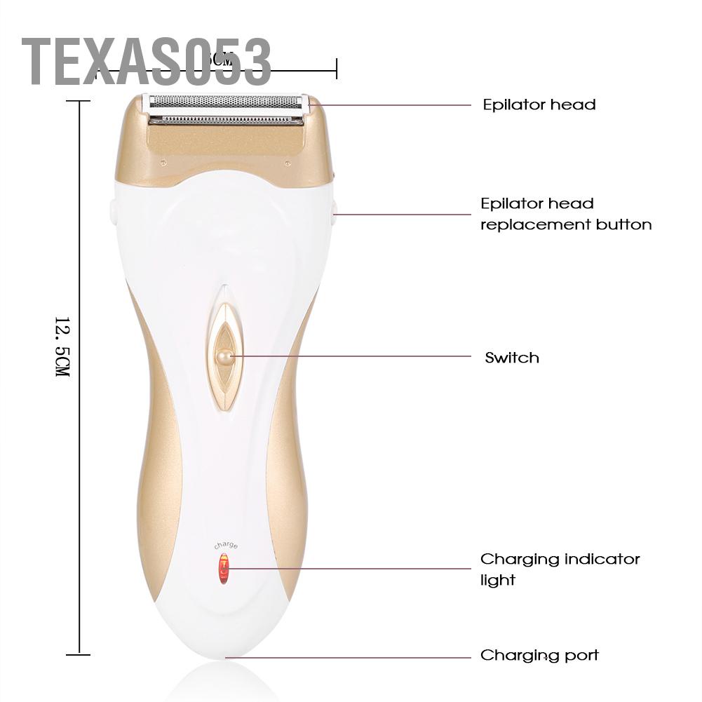 [Hàng mới về] Kemei KM-3518 Máy tẩy lông điện có thể sạc lại cho nữ【Texas053】