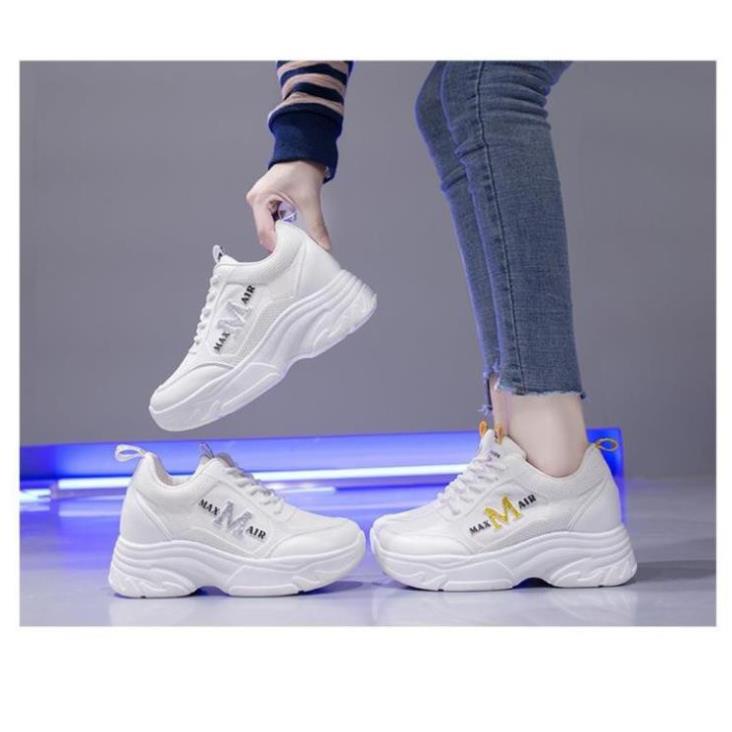 (RẺ VÔ ĐỊCH) GIÀY NỮ TRẮNG ĐỘN ĐẾ 5 PHÂN TĂNG CHIỀU CAO M MAX CỰC ĐẸP . new : : * : ʳ ! # ! '