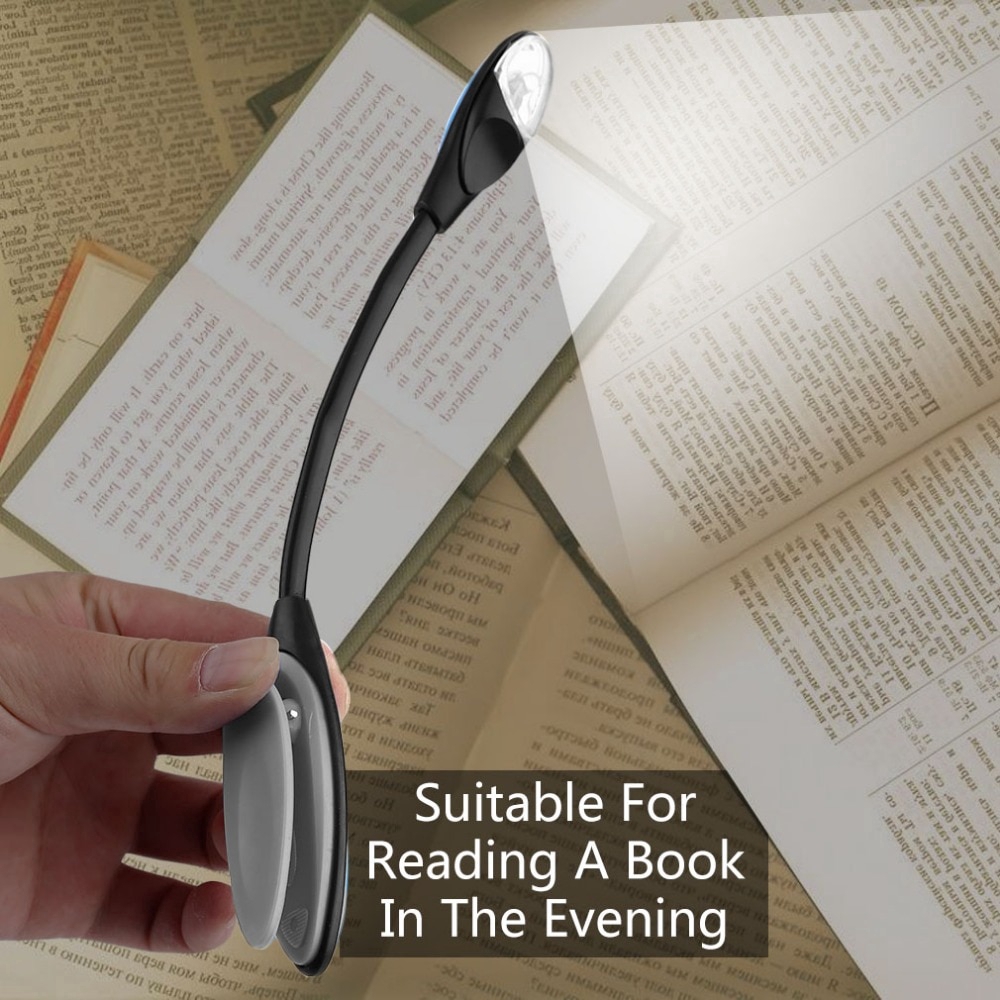 Flexible Clip On Lamp Mini LED Reading Light With On Off Switch