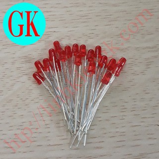 (50 cái) Đèn Led 3mm ánh sáng đỏ [K-04-05]