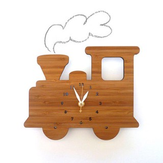 [Tặng Kèm Chân Để Bàn] Đồng Hồ Treo Tường Bằng Gỗ Handmade Tạo Hình Ngộ Nghĩnh,  Đáng Yêu