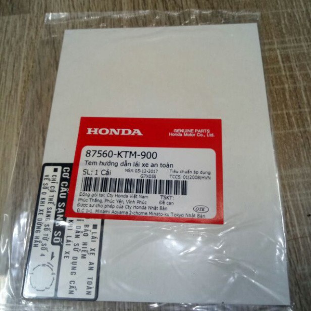 Tem Thông Số Dream Việt, Tem Hộp Xích Và Gáy [ CHÍNH HÃNG ] - Tem Thông Số Hộp Xích, Cơ Cấu Sang Số Dream Việt, Super Dr