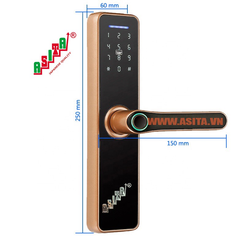 KHÓA CỬA ĐIỆN TỬ ASITA 77K CÔNG NGHỆ NHẬT