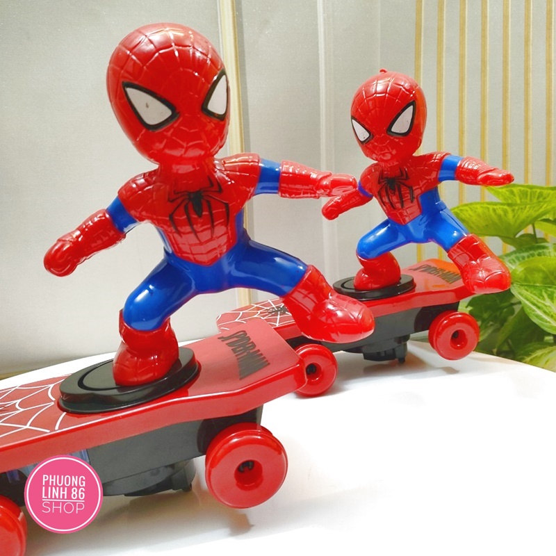 Siêu Nhân Người Nhện Trượt Ván Lật Xoay 360 Độ Chất Liệu Nhựa Abs An Toàn Cho Bé shop Phương linh D4886