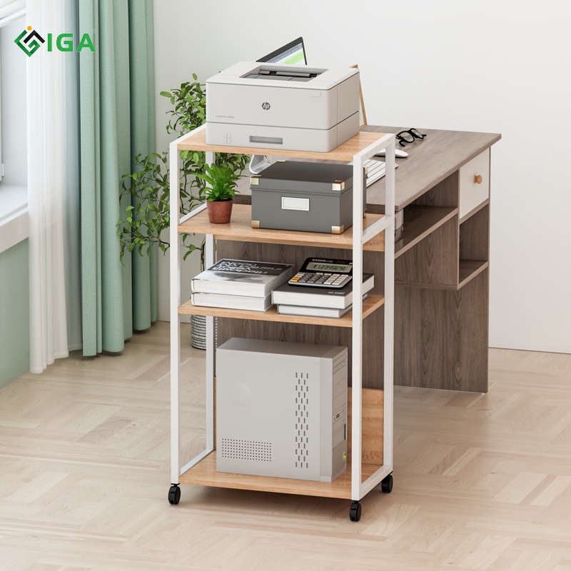 Kệ để đồ văn phòng khung sắt có bánh xe di chuyển dễ dàng - GM65