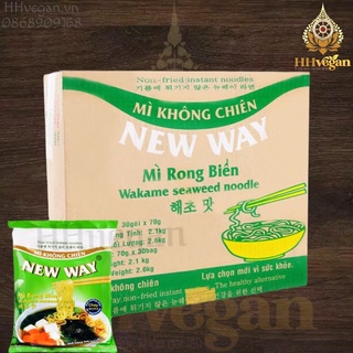 Mì Ăn Liền NEW WAY Vị Rong Biển - 1 Thùng 30 gói - 1 gói 70g - Mì Chay - Không Chiên
