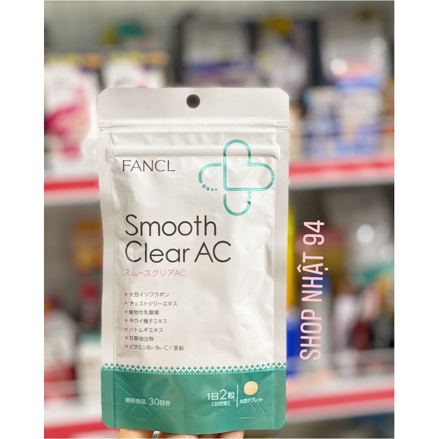 🍀 Viên Giảm Mụn FANCL SMOOTH CLEAR AC Nhật Bản 60 Viên/30 ngày