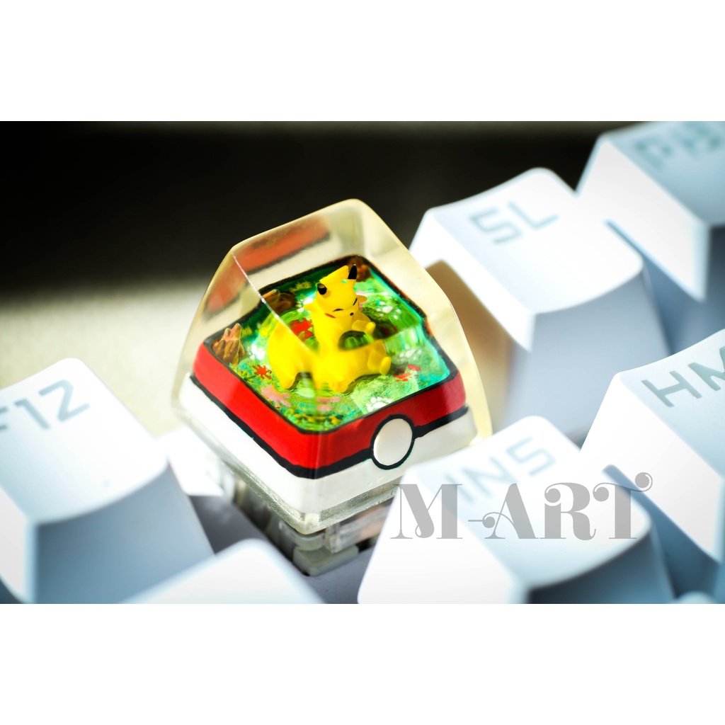 Nút bàn phím cơ resin Pokemon Pikachu siêu dễ thương - Pikachu Pokemon Keycaps