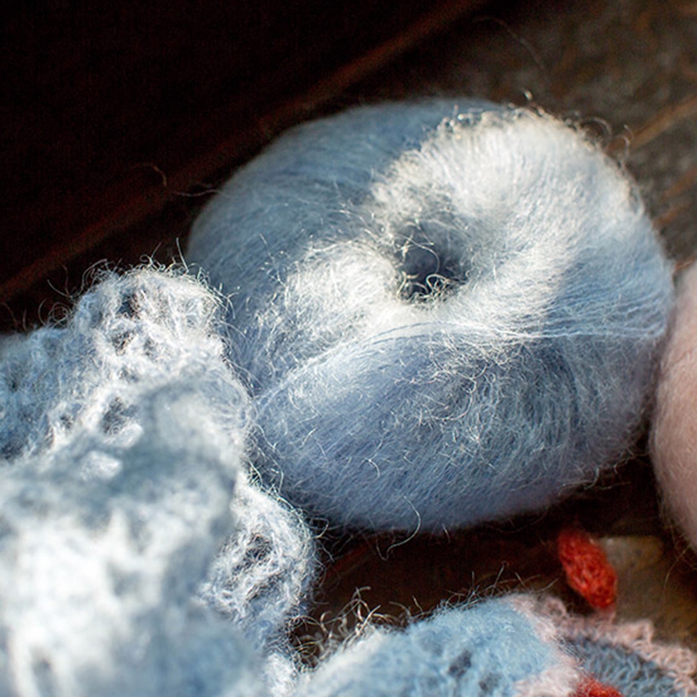 Cuộn len mohair mềm mại đa màu sắc dùng làm áo sweater cho trẻ em