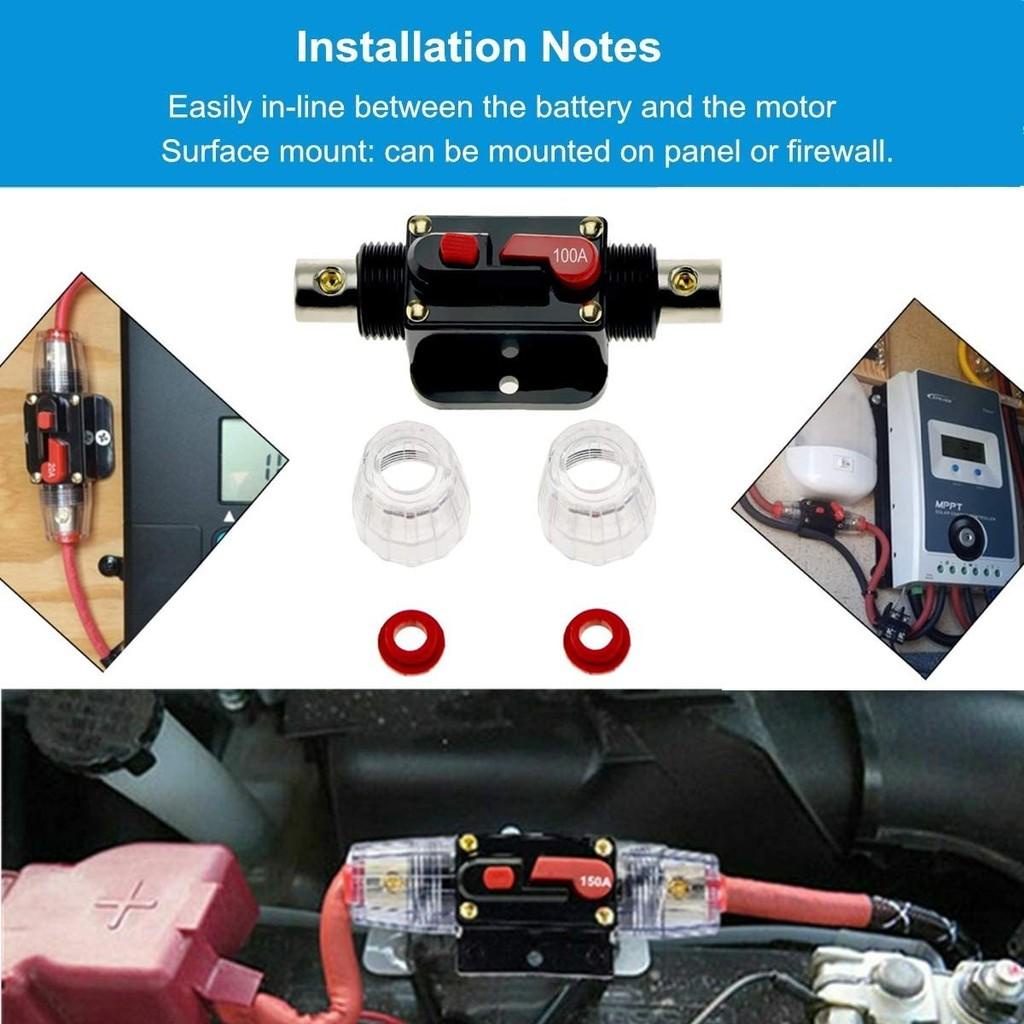 Cầu Chì 20A 30A 40A 50A 60A 80A 100A 12V 24V DC Cho Xe Hơi Xe Tải