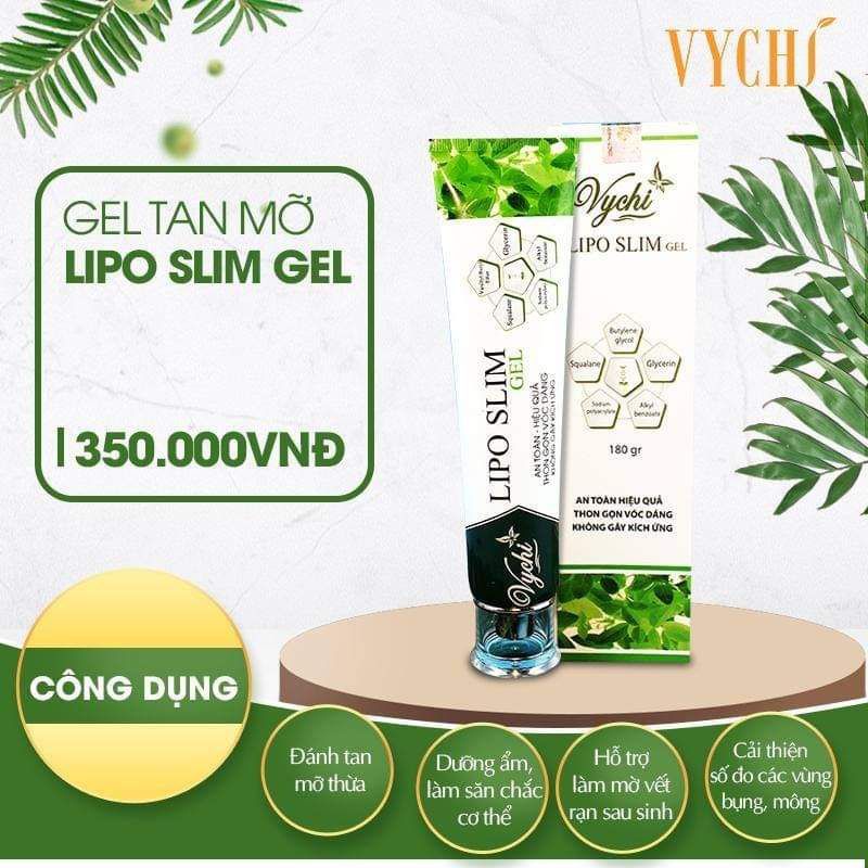 Lipo Slim Gel - Tan Mỡ Vychi Tặng Kèm 1 Thước Đo [ Data Mới Nhất ]