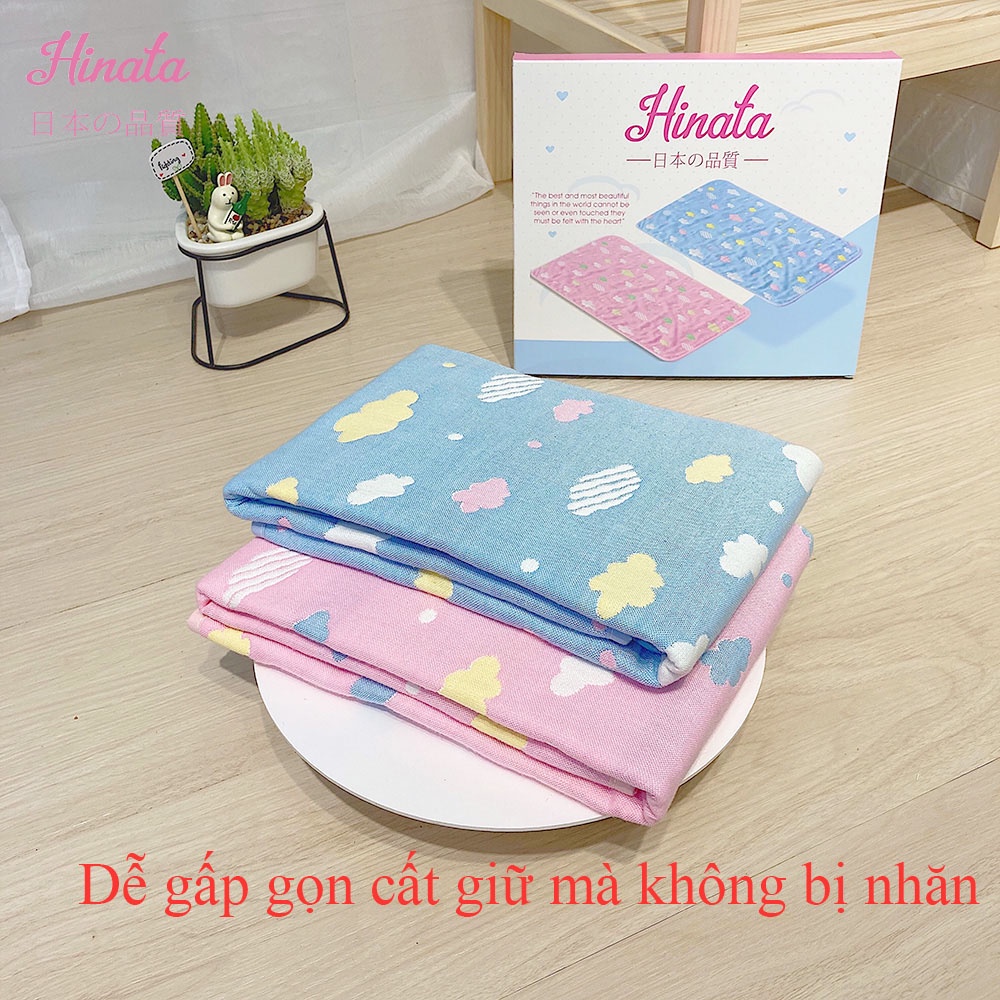 HINATA - Thảm chống thấm cho bé TCT01 6 lớp, 100% cotton không nóng lưng