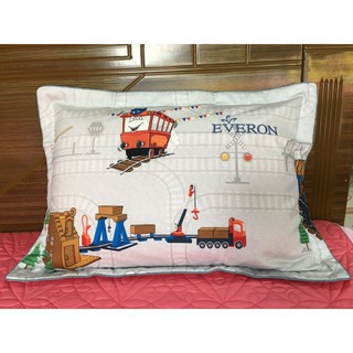 [EVERON] Đôi Vỏ Gối Đầu Trẻ Em Trains (2 Chiếc kích cỡ 45*65cm)