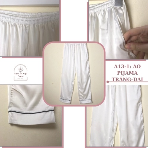 [Qùa tặng dây cột tóc] Đồ ngủ pijama nữ hàn quốc lụa LATIN đẹp,Bộ mặc nhà nữ cao cấp đồ Bộ nữ quần dài POPPY-A14GC