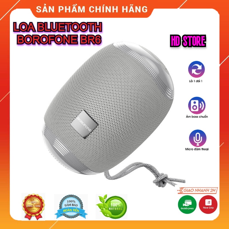 Loa Bluetooth Mini Borofone BR6 Chính Hãng Gọn Nhẹ Âm Thanh Cực Hay, Công Suất Lớn Bass To Khỏe, Chống Nước.