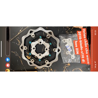 Compo Đĩa KTM + 10 ốc Gr5 + bát heo zin cho Wave2018-s110-blade